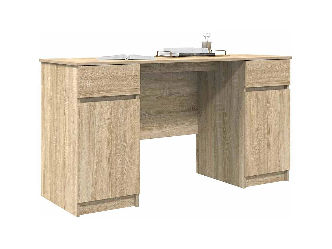 Bureau Chêne sonoma 140 x 49 x 76 cm Bois d'ingénierie