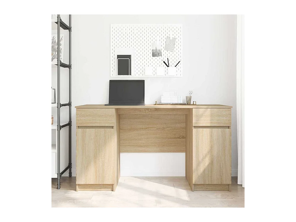 Bureau Chêne sonoma 140 x 49 x 76 cm Bois d'ingénierie