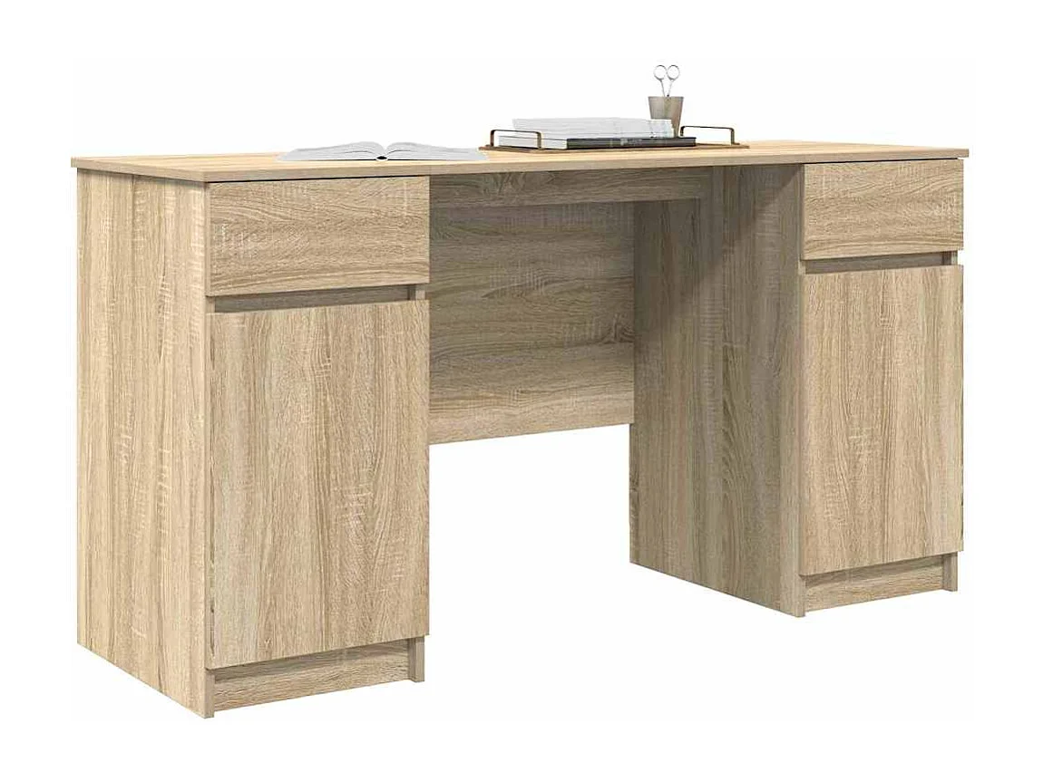 Bureau Chêne sonoma 140 x 49 x 76 cm Bois d'ingénierie