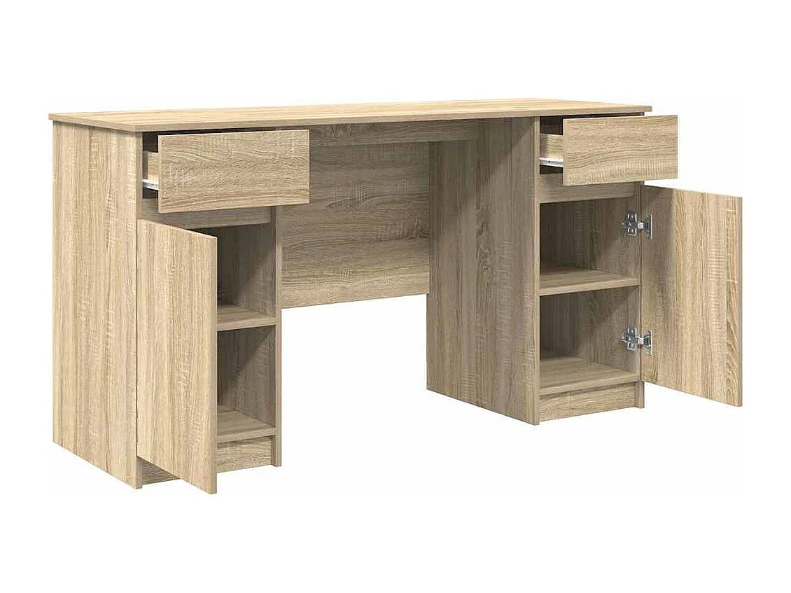 Bureau Chêne sonoma 140 x 49 x 76 cm Bois d'ingénierie