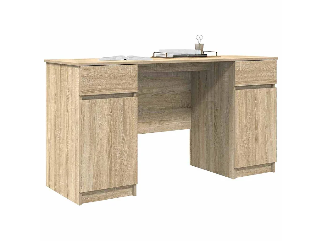 Bureau Chêne sonoma 140 x 49 x 76 cm Bois d'ingénierie