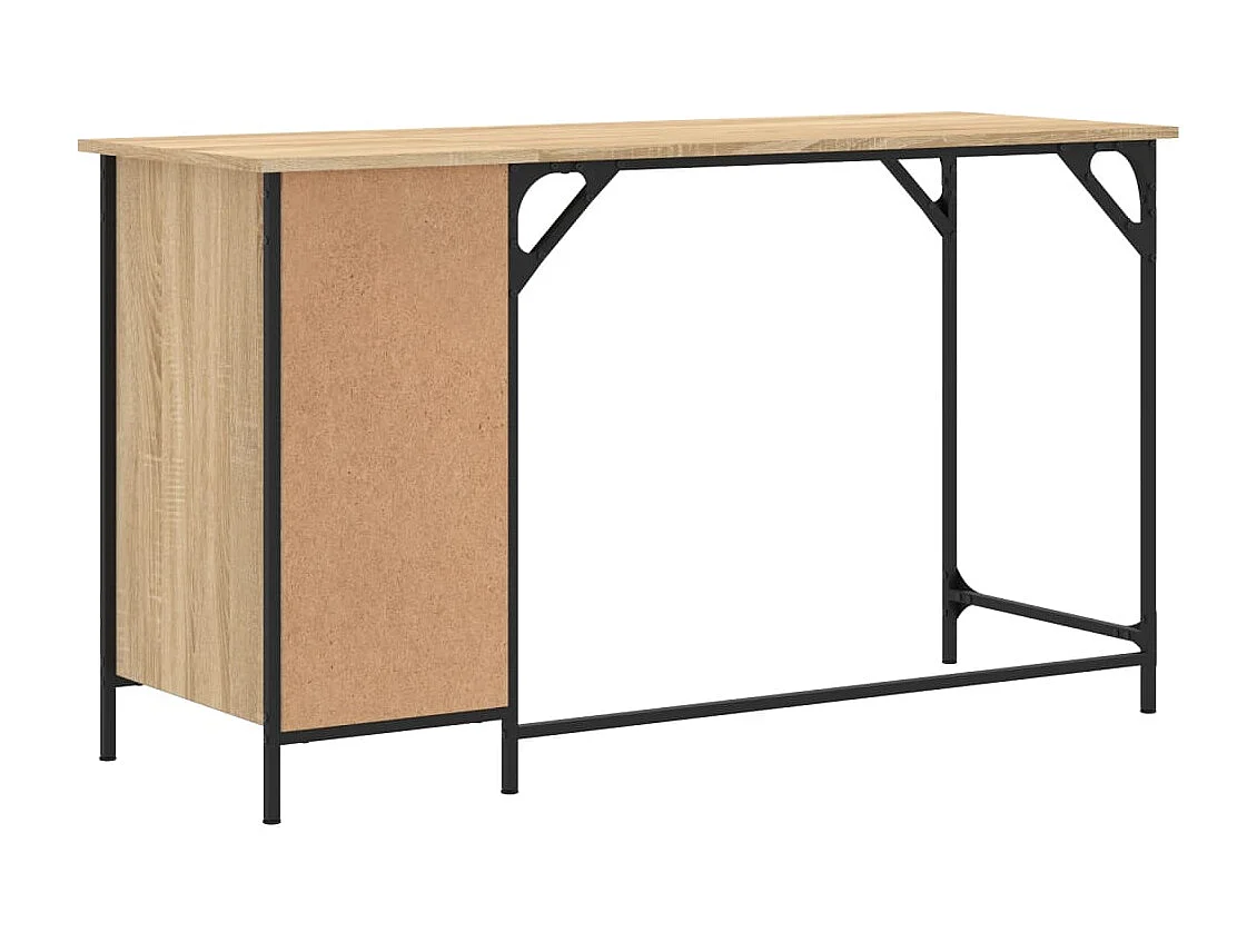 Bureau d'ordinateur chêne sonoma 131x48x75 cm bois d’ingénierie