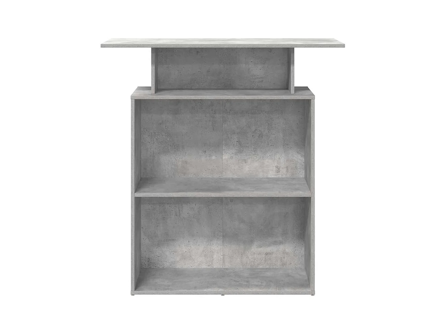 Bureau de réception gris béton 100x40x104 bois d'ingénierie