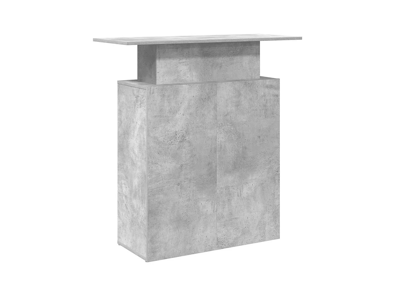 Bureau de réception gris béton 100x40x104 bois d'ingénierie