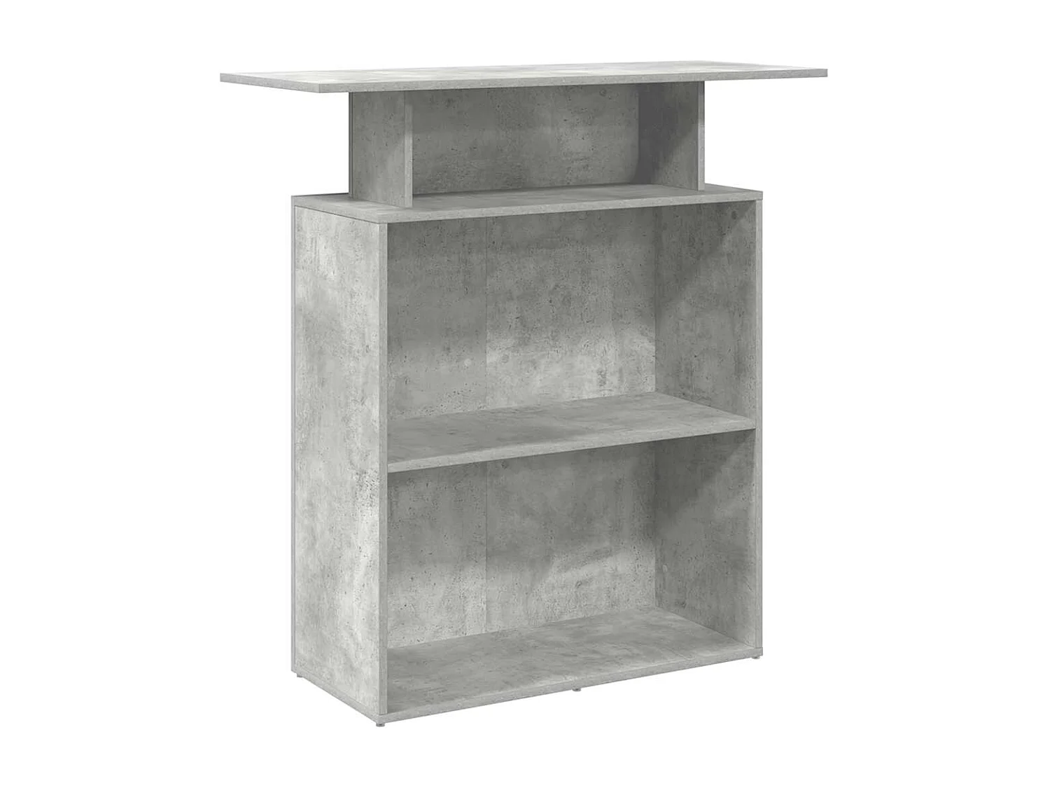 Bureau de réception gris béton 100x40x104 bois d'ingénierie