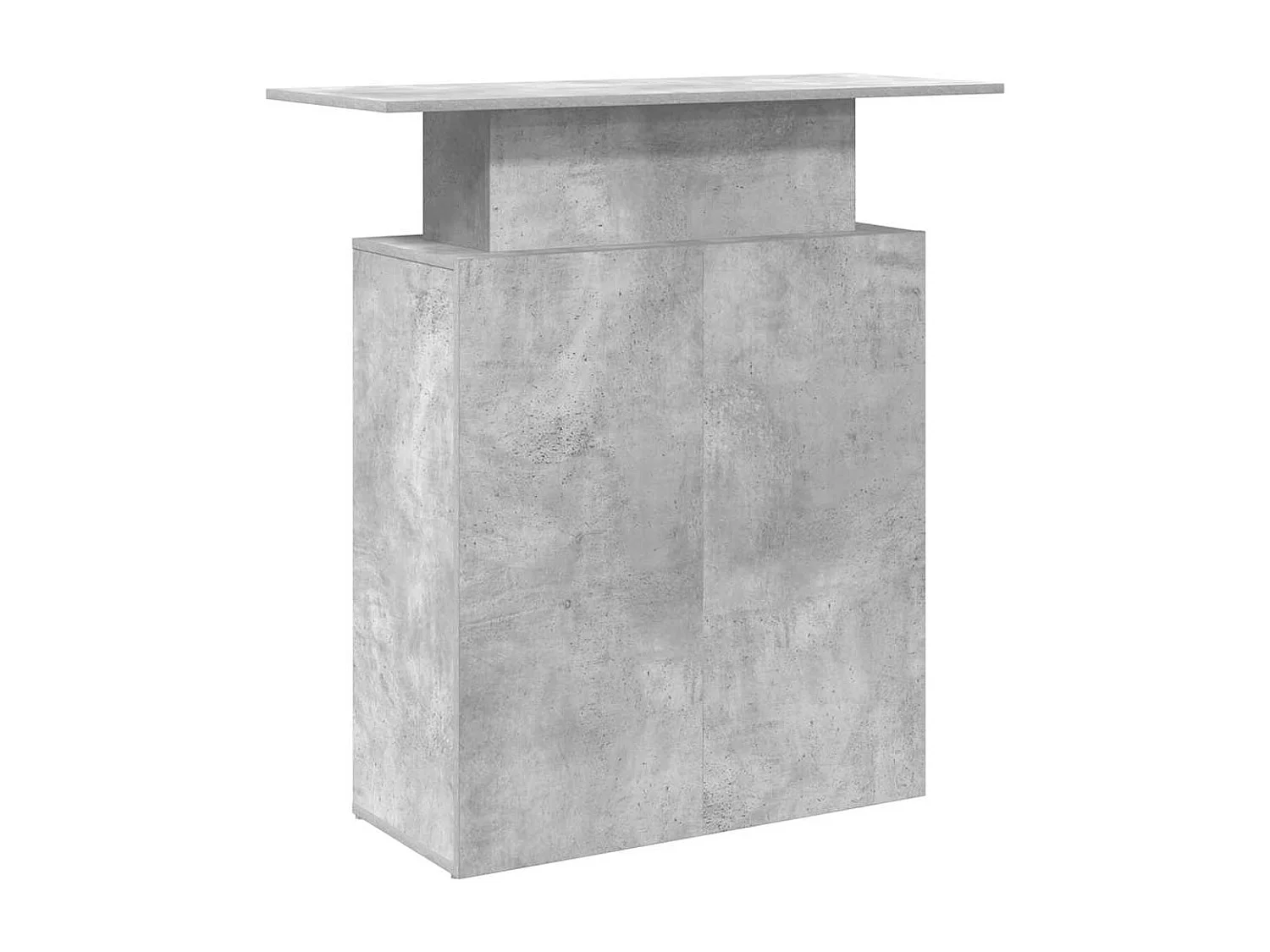 Bureau de réception gris béton 100x40x104 bois d'ingénierie