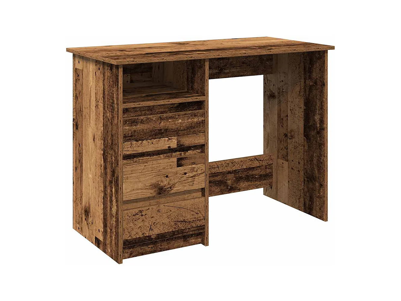 Bureau vieux bois 102x50x75 cm bois d'ingénierie