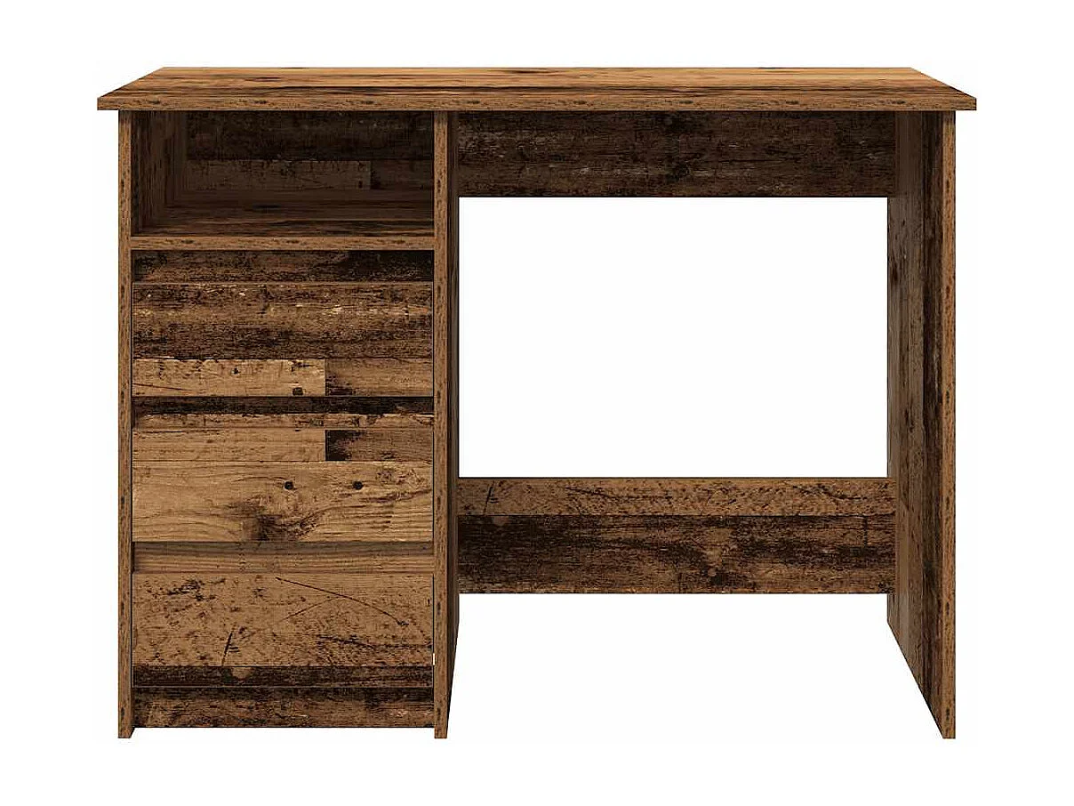 Bureau vieux bois 102x50x75 cm bois d'ingénierie