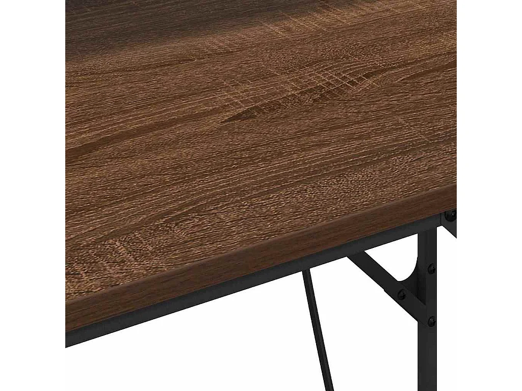 Bruin eiken bureau 100 x 50 x 86,5 cm bewerkt hout