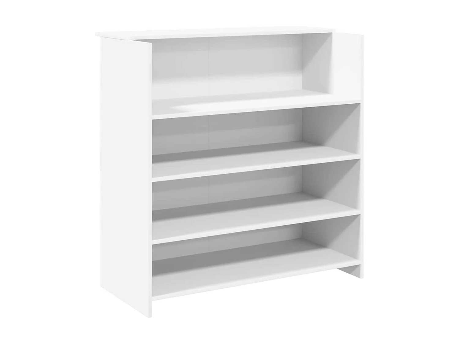 Bureau de réception blanc 100x50x103,5 cm bois d'ingénierie