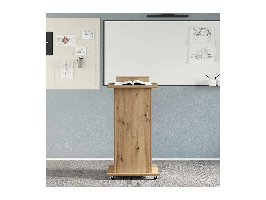 Podium chêne artisanal 55 x 55 x 107 cm Bois d'ingénierie