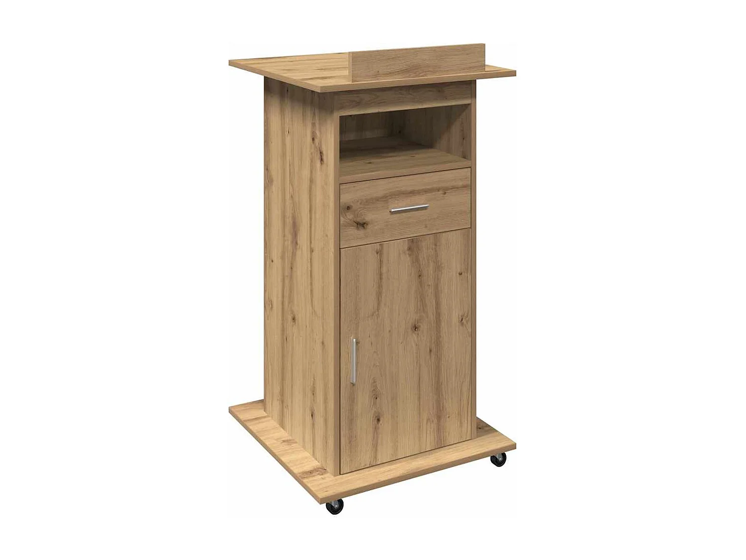 Podio in rovere fatto a mano 55 x 55 x 107 cm Legno ingegnerizzato