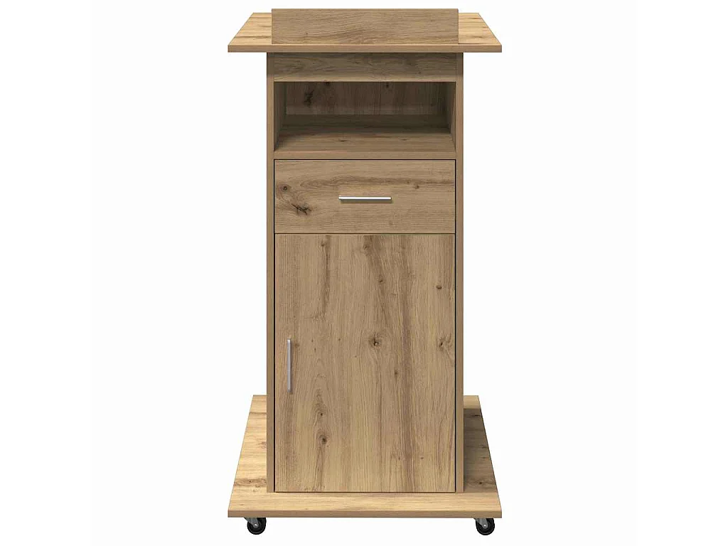 Handgemaakt eikenhouten podium 55 x 55 x 107 cm Technisch hout