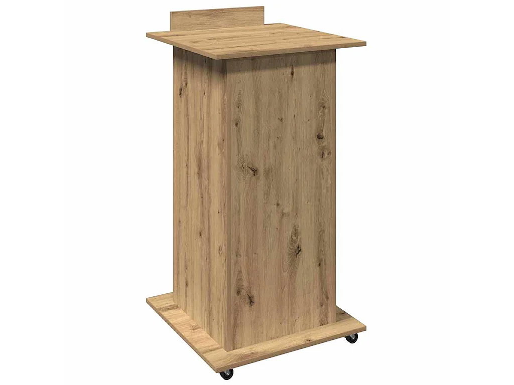 Handgemaakt eikenhouten podium 55 x 55 x 107 cm Technisch hout