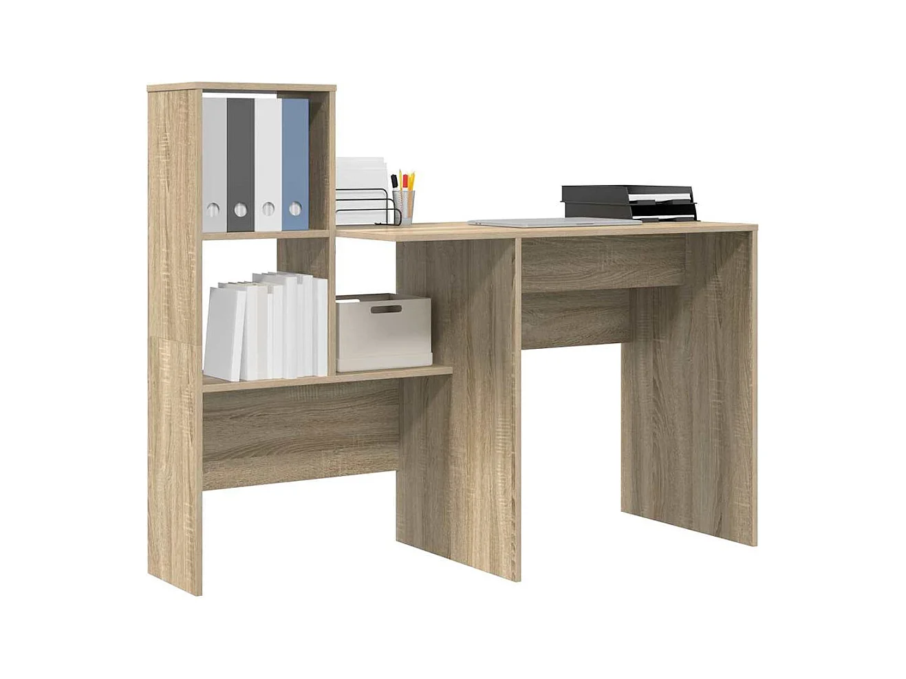 Bureau Chêne sonoma 131,5 x 50 x 106,5 cm Bois d'ingénierie