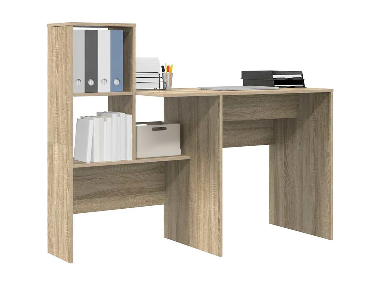 Bureau Chêne sonoma 131,5 x 50 x 106,5 cm Bois d'ingénierie