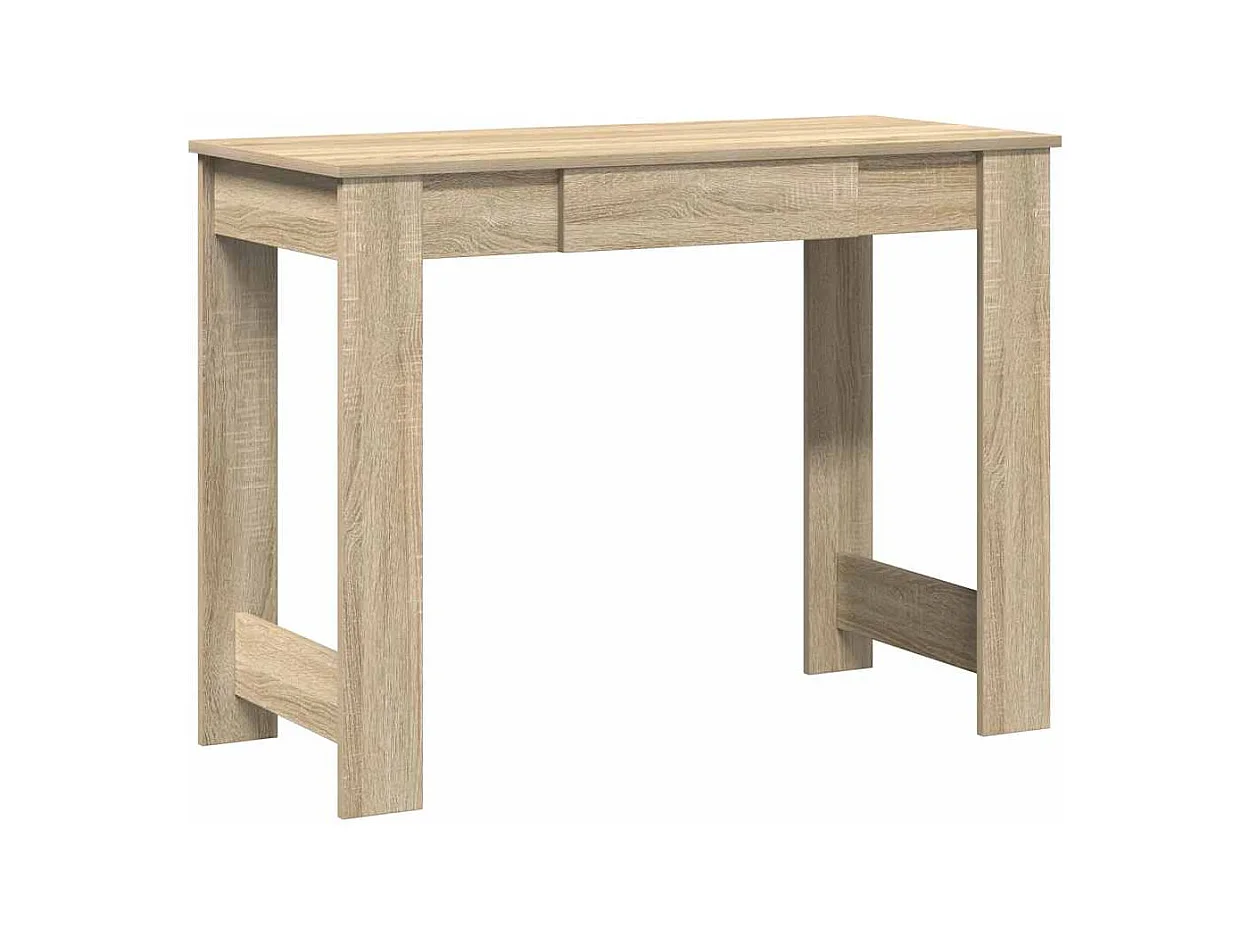 Bureau chêne sonoma 100x45x75 cm bois d'ingénierie