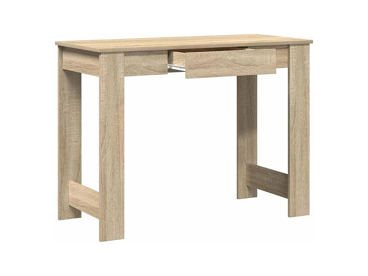 Bureau chêne sonoma 100x45x75 cm bois d'ingénierie