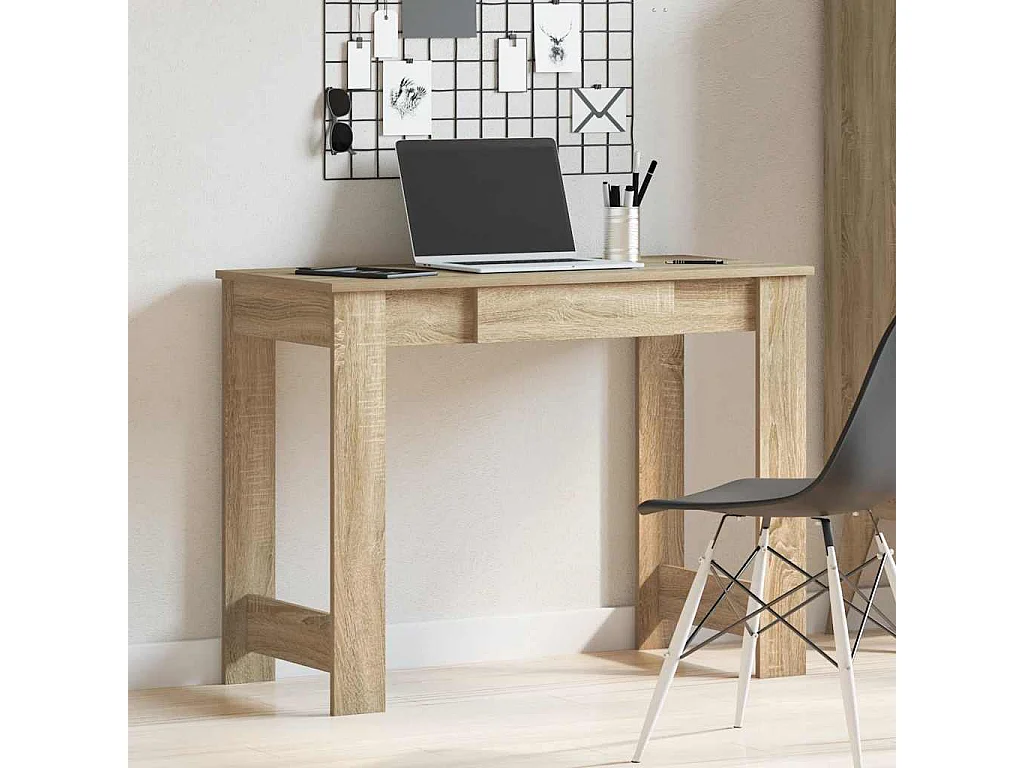 Bureau chêne sonoma 100x45x75 cm bois d'ingénierie