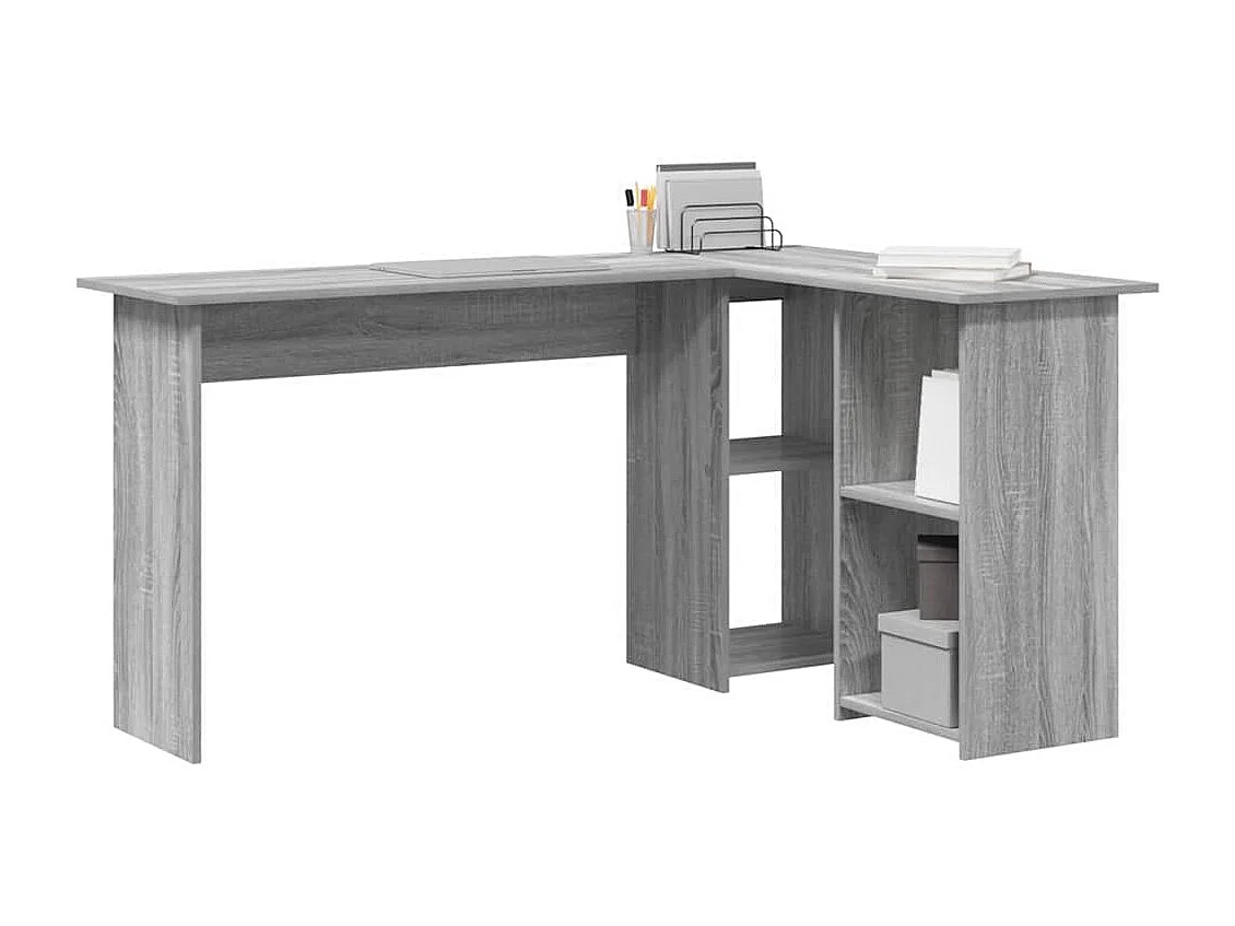 Bureau Sonoma gris 142 x 102 x 73 cm Bois d'ingénierie