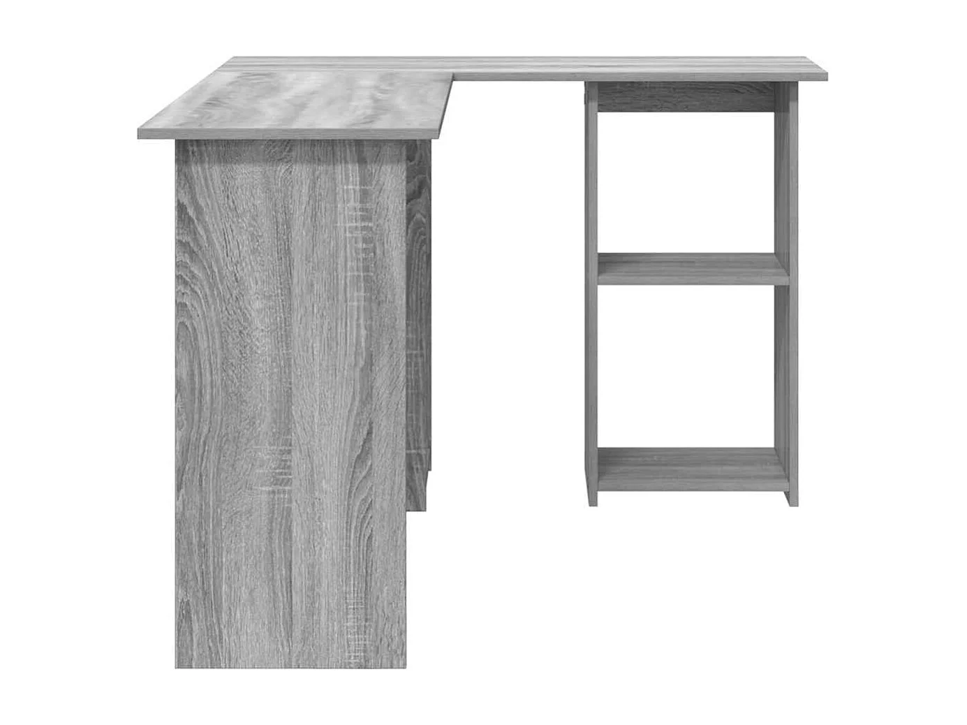 Bureau Sonoma gris 142 x 102 x 73 cm Bois d'ingénierie