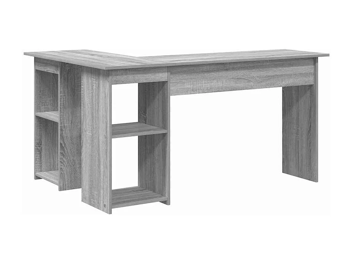 Bureau Sonoma gris 142 x 102 x 73 cm Bois d'ingénierie