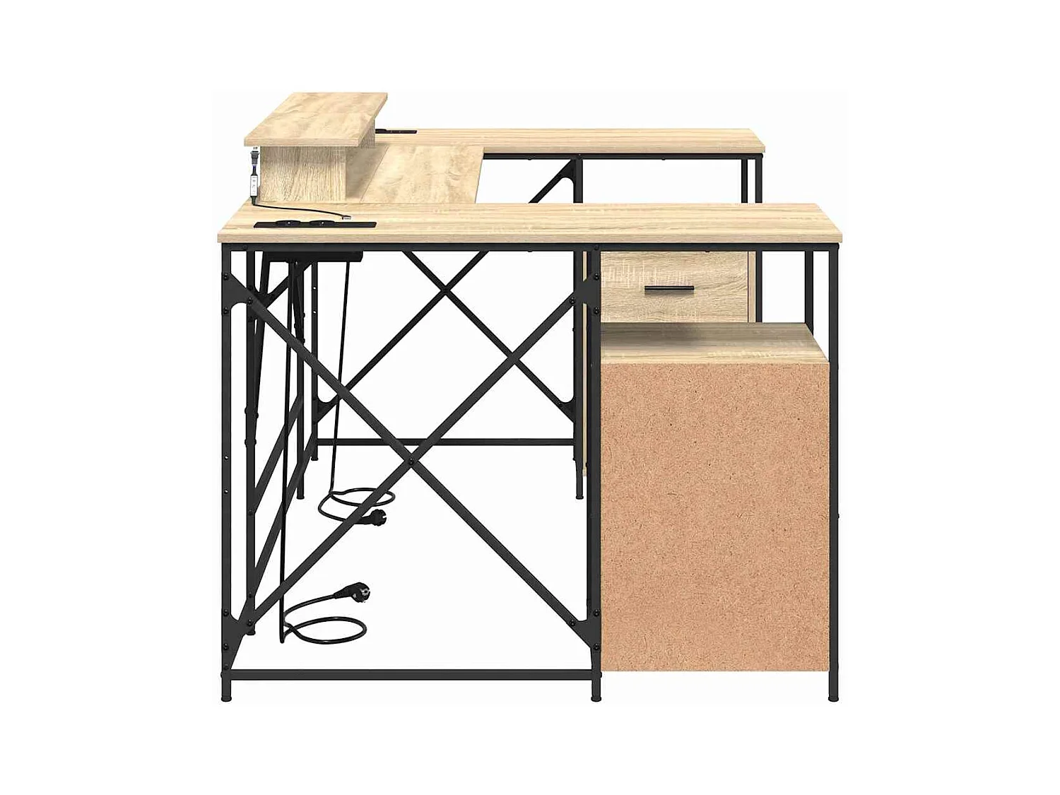 Scrivania in rovere Sonoma 182 x 101 x 87,5 cm in legno ingegnerizzato