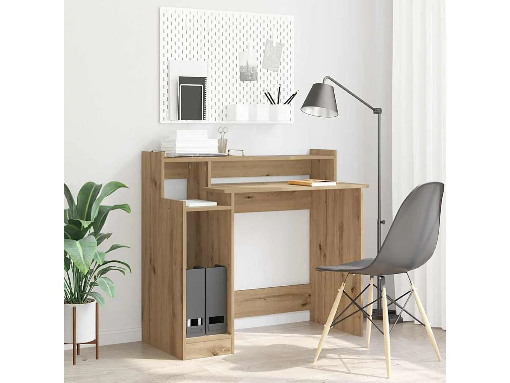 Escritorio de roble hecho a mano 97 x 45 x 90 cm Madera de ingeniería