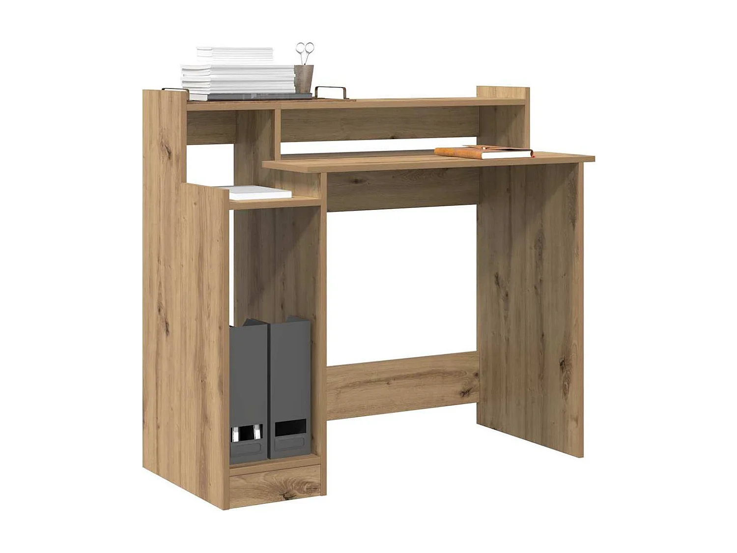 Escritorio de roble hecho a mano 97 x 45 x 90 cm Madera de ingeniería