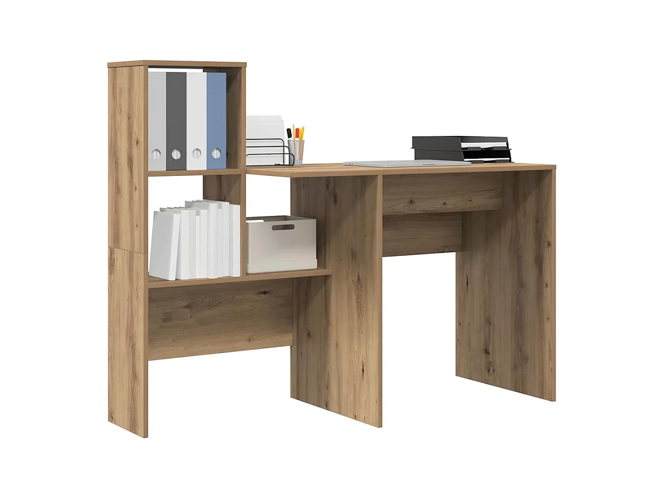 Bureau chêne artisanal 131,5 x 50 x 106,5 cm Bois d'ingénierie