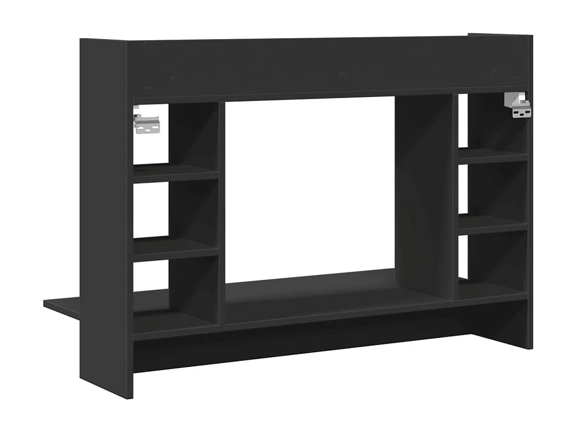 Escritorio de pared negro 105x48x75 cm madera de ingeniería
