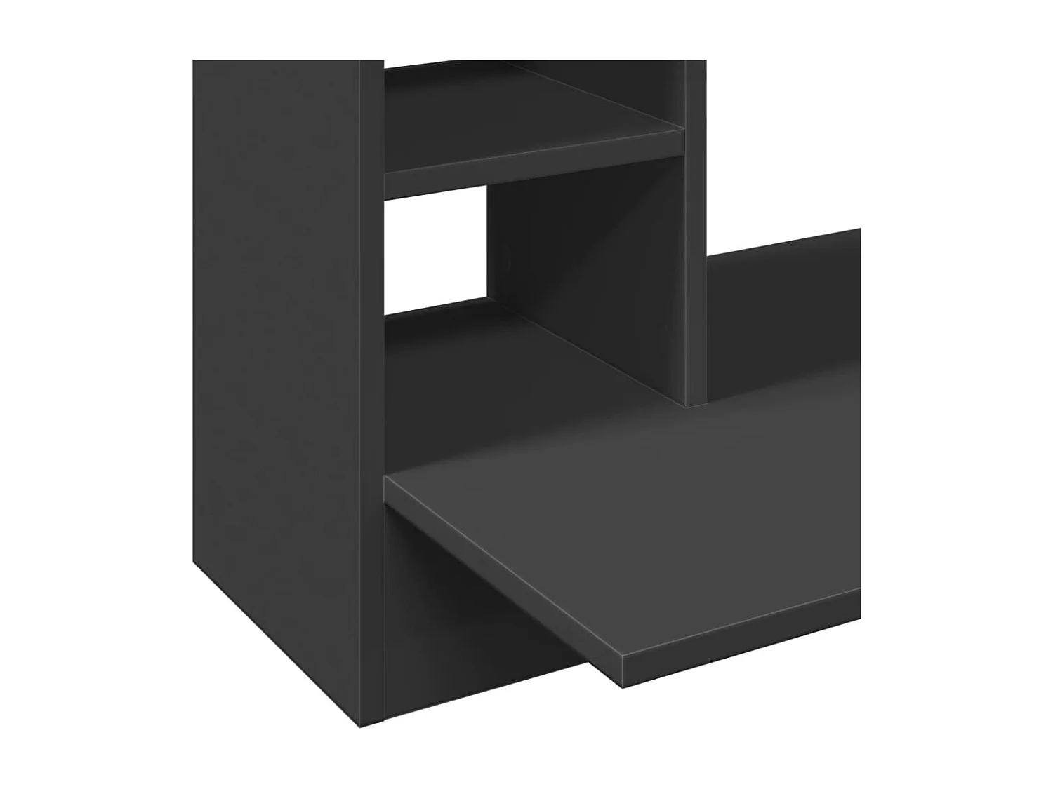 Escritorio de pared negro 105x48x75 cm madera de ingeniería