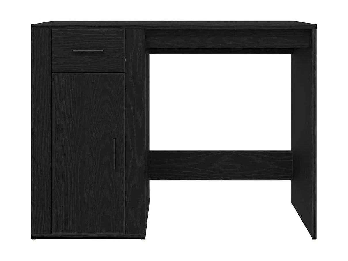 Bureau avec porte Chêne noir 100 x 49 x 75 cm Bois d'ingénierie