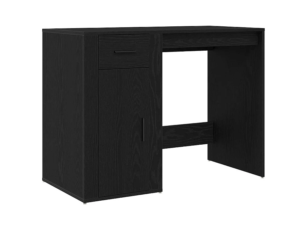 Bureau avec porte Chêne noir 100 x 49 x 75 cm Bois d'ingénierie