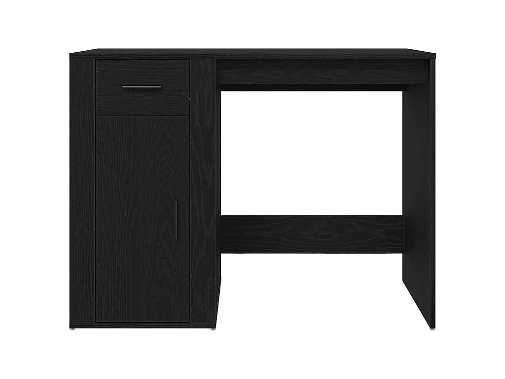 Bureau avec porte Chêne noir 100 x 49 x 75 cm Bois d'ingénierie