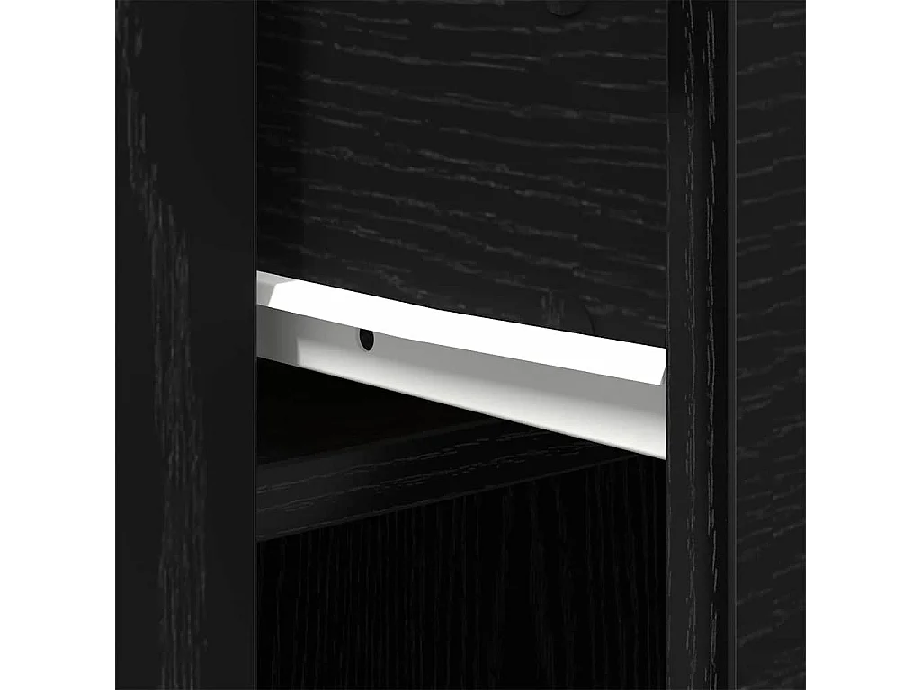 Bureau avec porte Chêne noir 100 x 49 x 75 cm Bois d'ingénierie