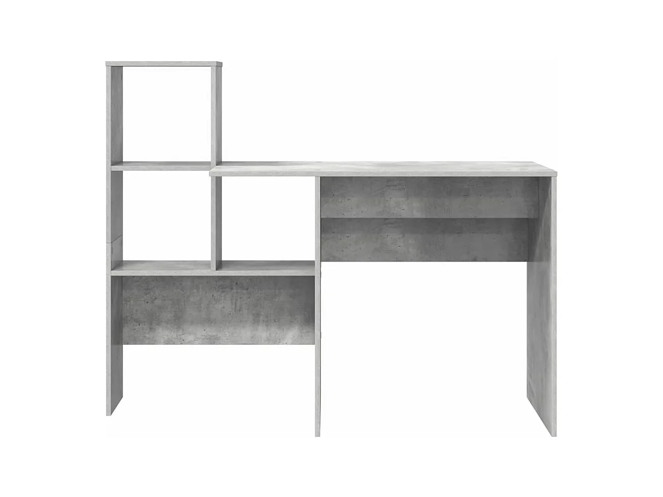 Bureau Gris béton 131,5 x 50 x 106,5 cm Bois d'ingénierie