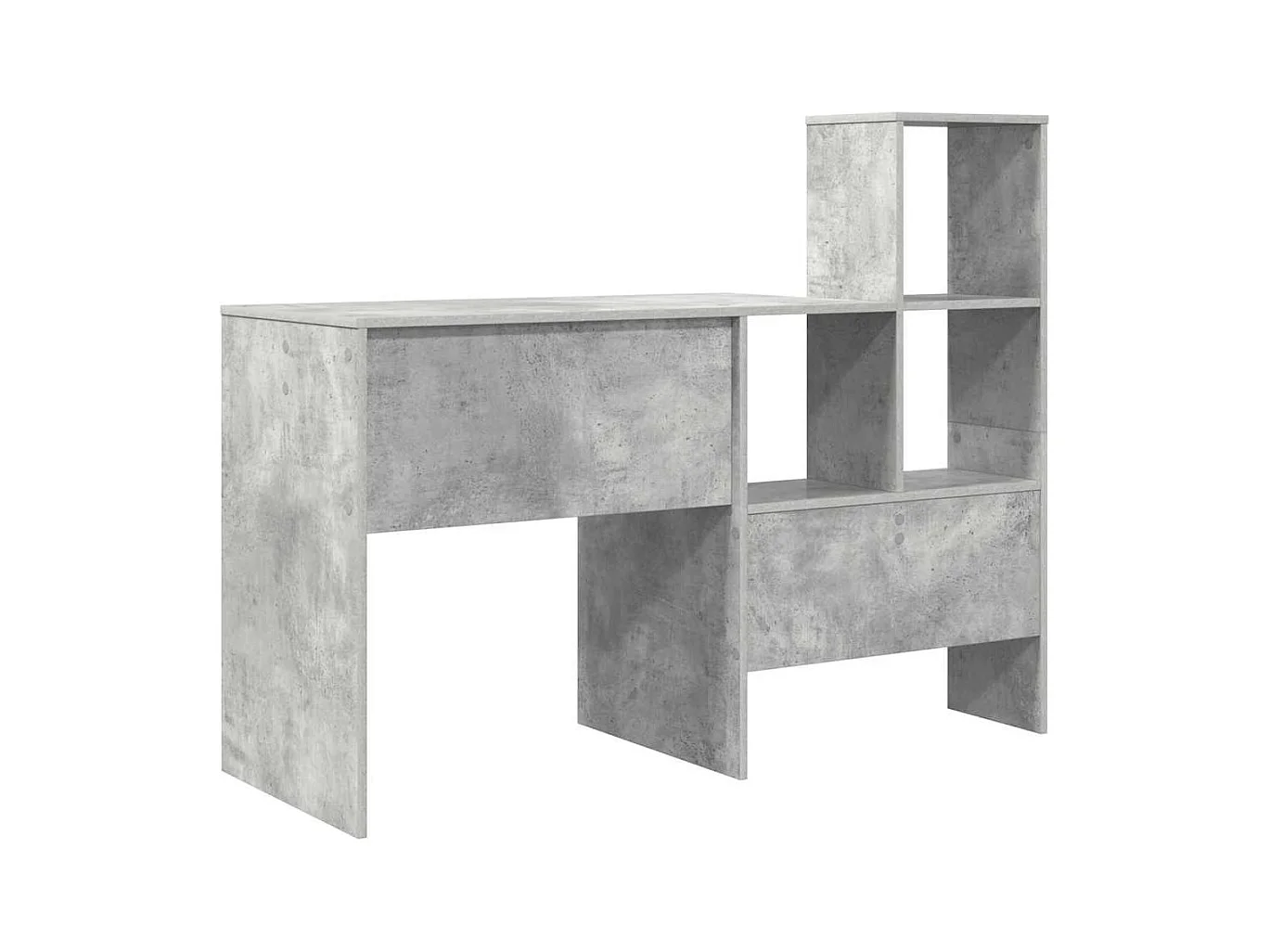 Bureau Gris béton 131,5 x 50 x 106,5 cm Bois d'ingénierie
