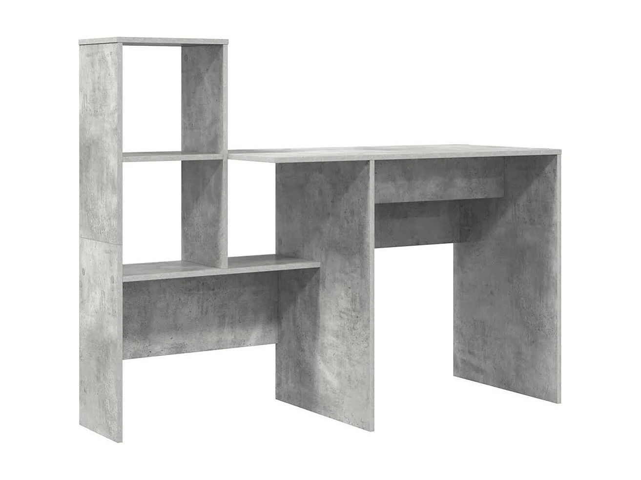 Bureau Gris béton 131,5 x 50 x 106,5 cm Bois d'ingénierie