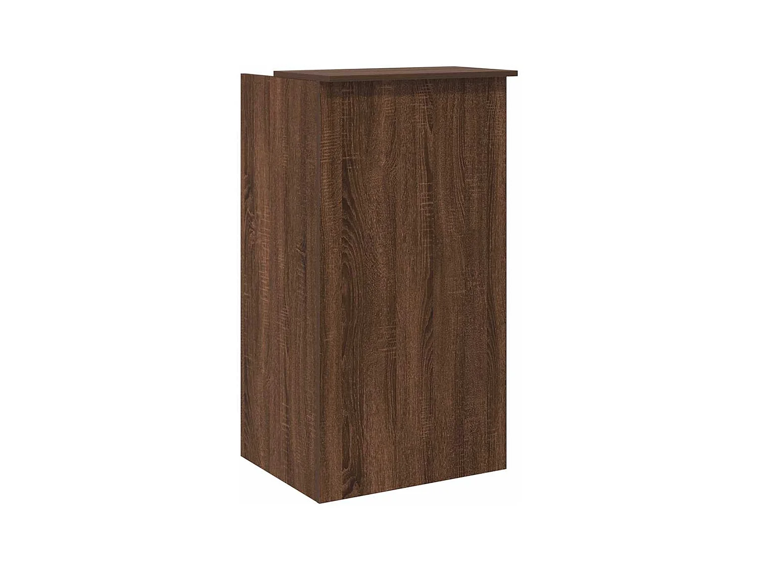 Bureau de réception chêne brun 55x50x103,5 cm bois d'ingénierie