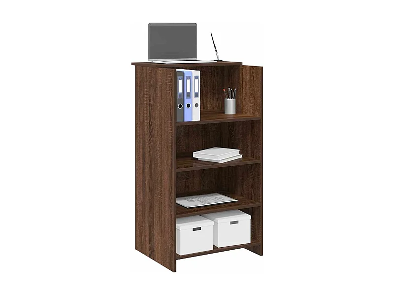 Bureau de réception chêne brun 55x50x103,5 cm bois d'ingénierie