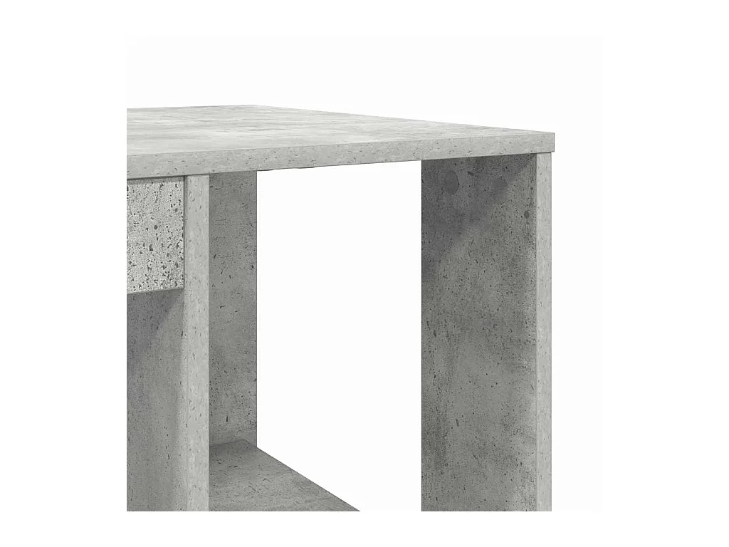 Bureau avec Rangement Gris béton 130 x 50,5 x 75 cm