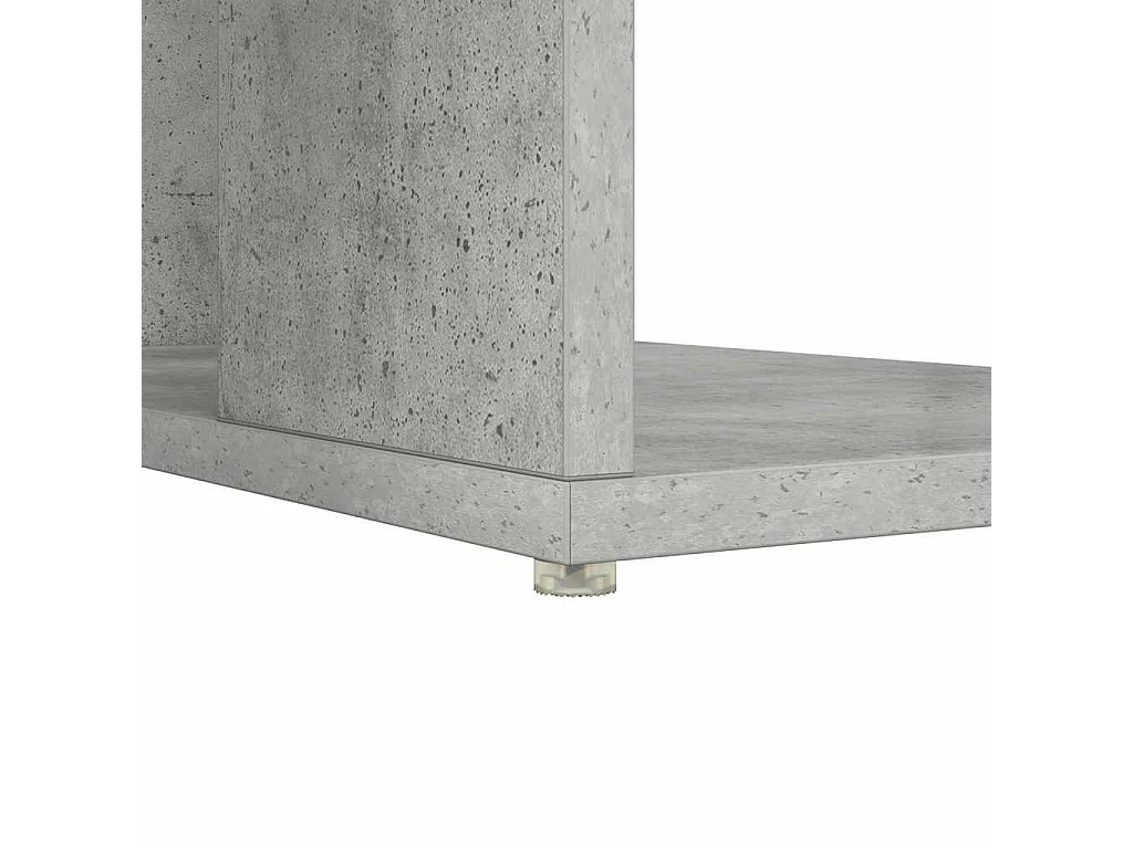 Bureau avec Rangement Gris béton 130 x 50,5 x 75 cm