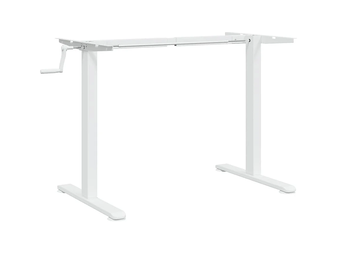 Estructura de escritorio de pie blanca (94-135)x60x(70-114) cm) de acero