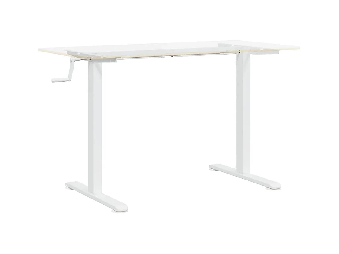 Estructura de escritorio de pie blanca (94-135)x60x(70-114) cm) de acero