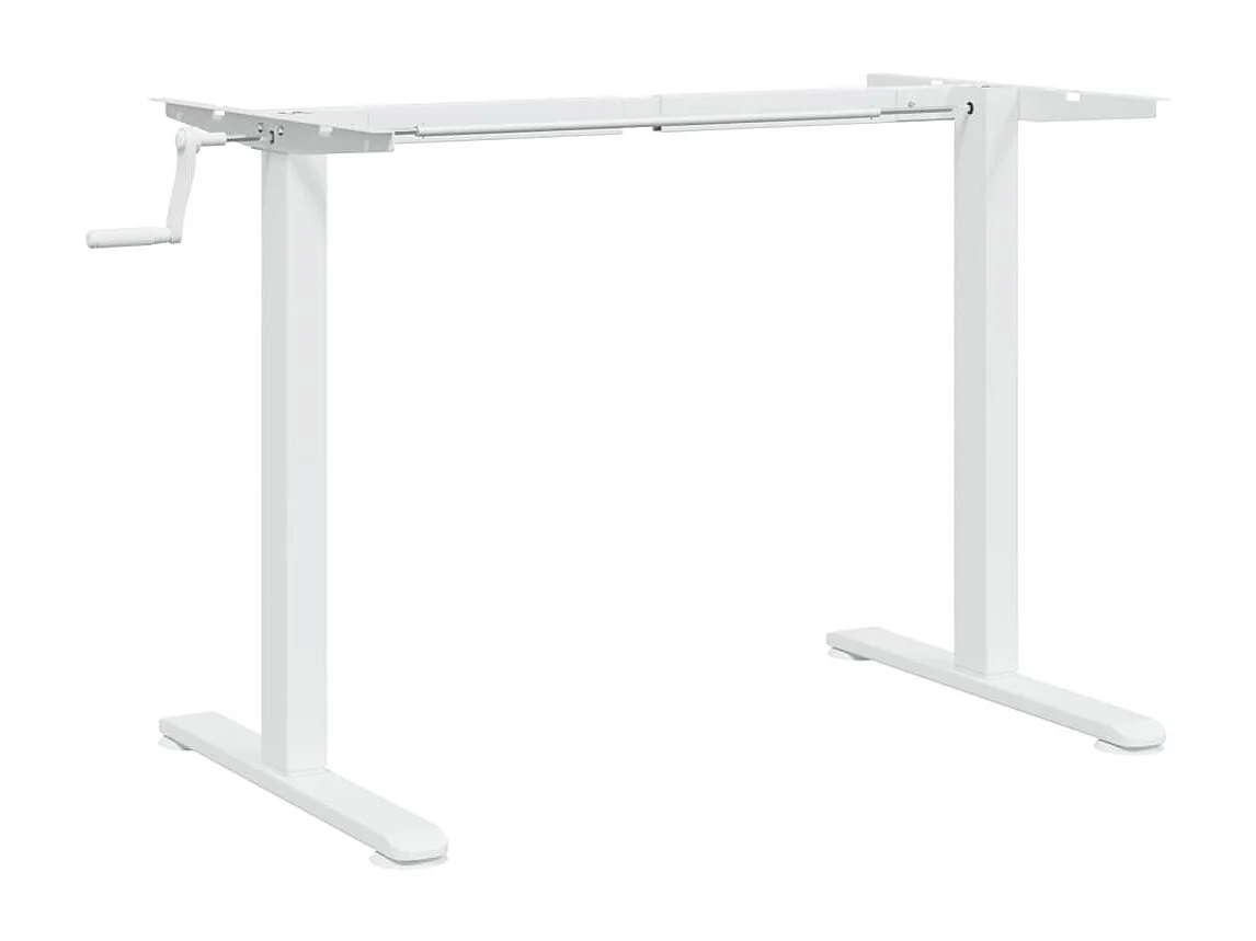 Estructura de escritorio de pie blanca (94-135)x60x(70-114) cm) de acero