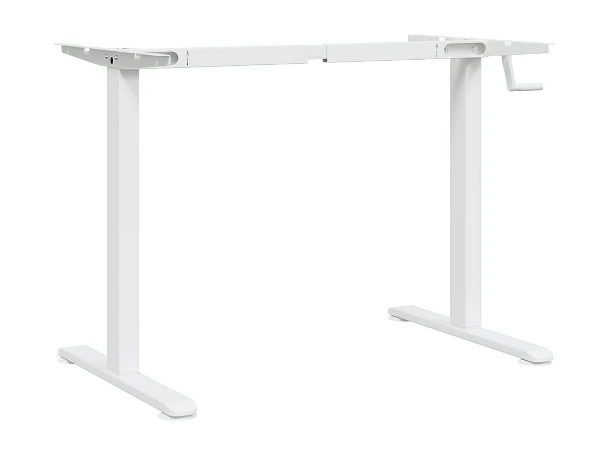 Estructura de escritorio de pie blanca (94-135)x60x(70-114) cm) de acero