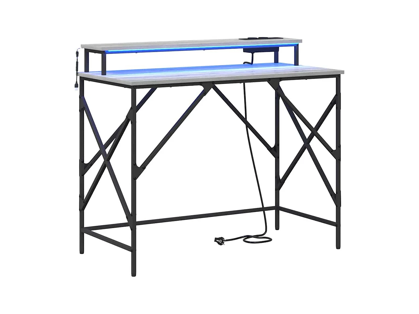 Bureau Sonoma gris 100 x 50 x 86.5 cm Bois d'ingénierie