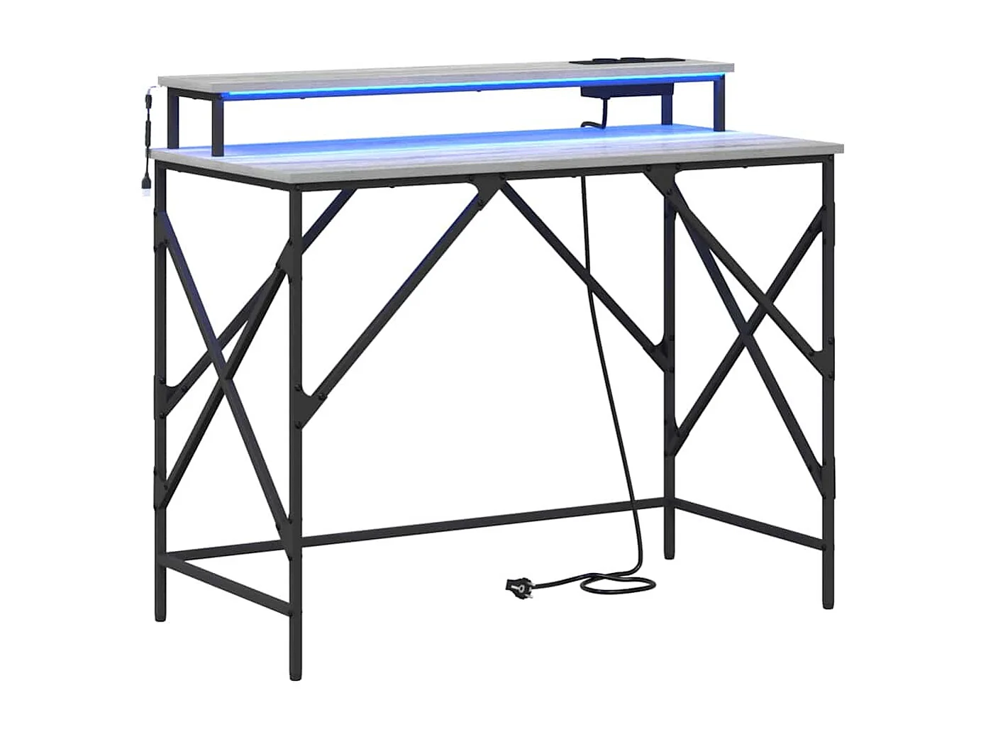 Bureau Sonoma gris 100 x 50 x 86.5 cm Bois d'ingénierie