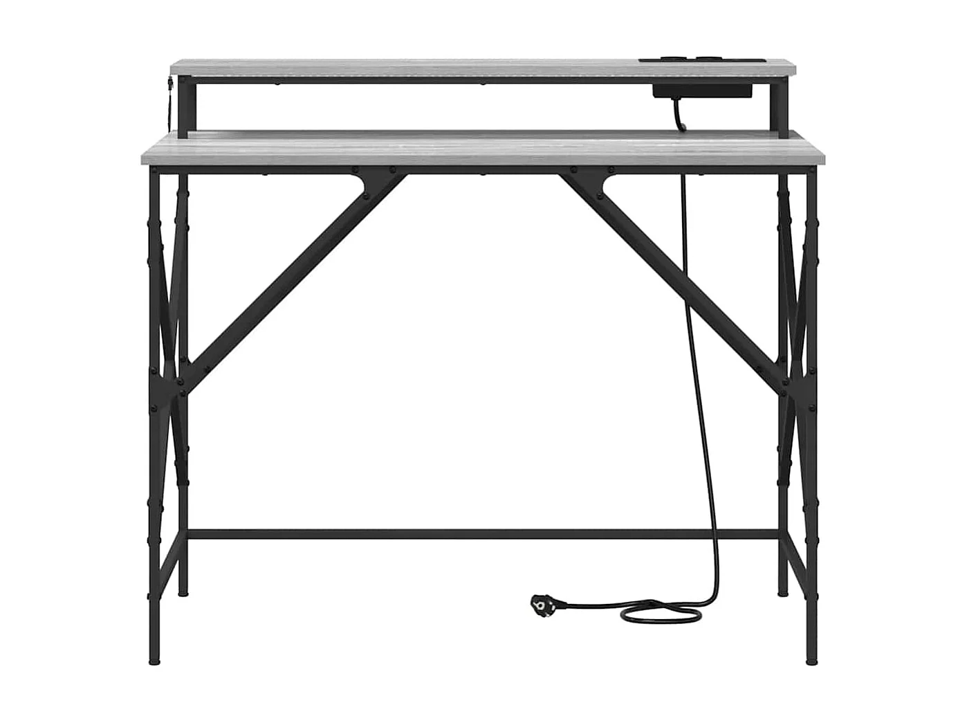 Bureau Sonoma gris 100 x 50 x 86.5 cm Bois d'ingénierie